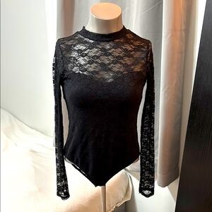 H & M Black Lace Bodysuit